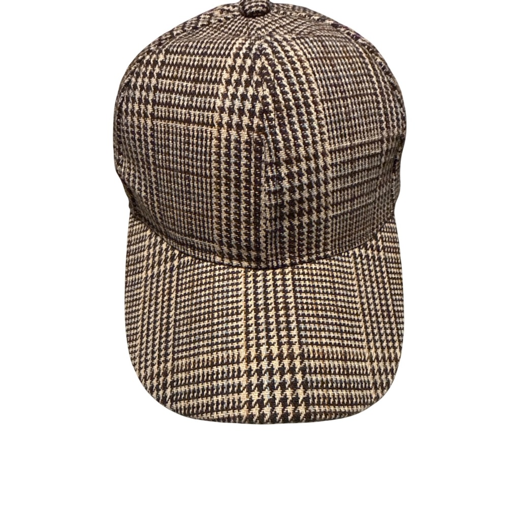 Old East Main Co Brown Glen Plaid Baseball Cap Adjustable Hat New